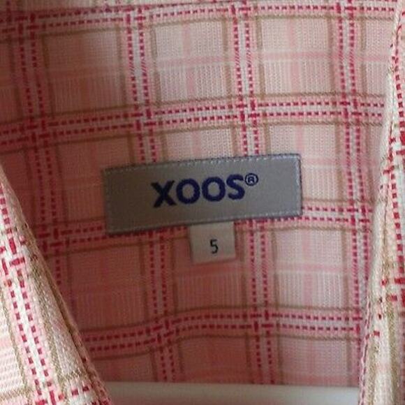 XOOS Shirt Pink & White Check sz 5, US XL - Picture 5 of 7